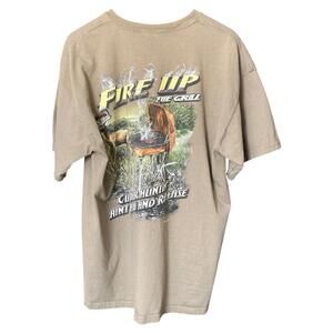 Buck Wear XL Fire Up The Grill Hunting Deer T Shirt Mens